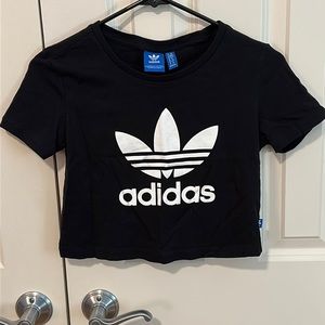 adidas Black Cropped Tee